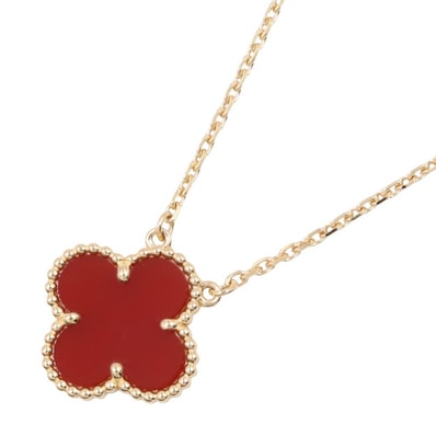 ヴァンクリーフ&アーペル Van Cleef & Arpels ヴィンテージアルハンブラ ネックレス ネックレス ジュエリー K18(イエローゴールド) カーネリアン レディース ゴールド系 / レッド系 VCARD38500 【中古】