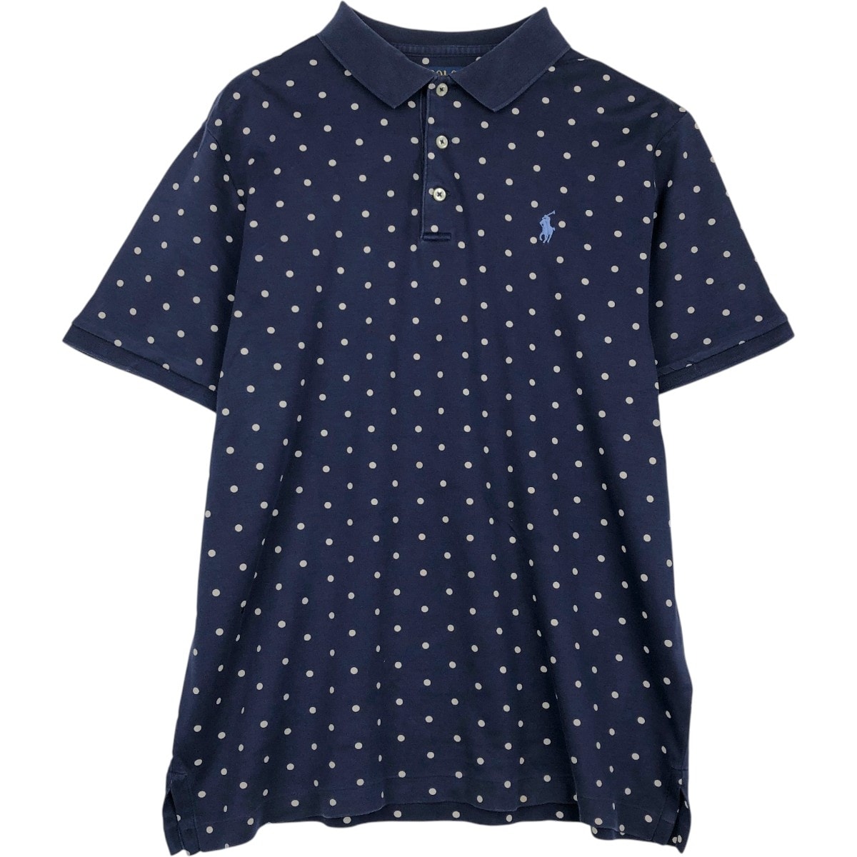 古着 ラルフローレン Ralph Lauren POLO RALPH LAUREN CLASSIC FIT ドット柄 半袖 ポロシャツ メンズM相当/eaa656503