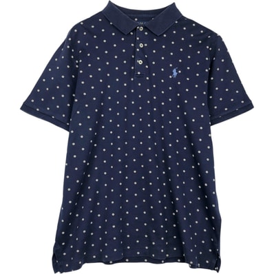 古着 ラルフローレン Ralph Lauren POLO RALPH LAUREN CLASSIC FIT ドット柄 半袖 ポロシャツ メンズM相当/eaa656503