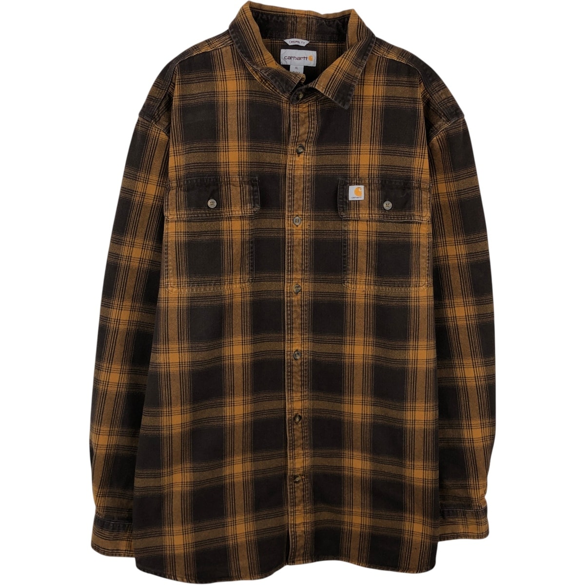 古着 カーハート Carhartt ORIGINAL FIT 長袖 フランネルチェックシャツ メンズXL相当/eaa646876