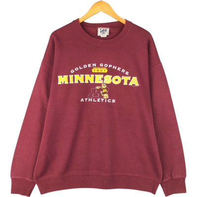 古着 90年代 リー Lee SPORT MINNESOTA ミネソタ大学 3連プリント カレッジ キャラクタースウェットシャツ トレーナー USA製 メンズXL相当 ヴィンテージ/eaa596017