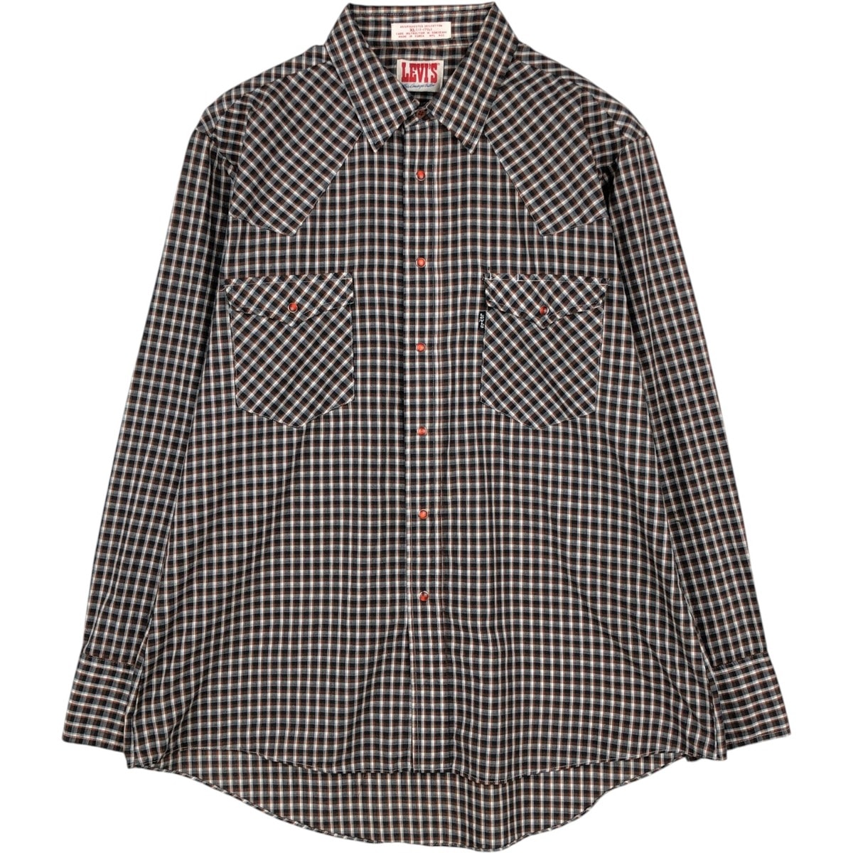 古着 90年代 リーバイス Levi's THE COWBOYS TAILER チェック柄 長袖 ウエスタンシャツ メンズXL相当 ヴィンテージ/rab181158