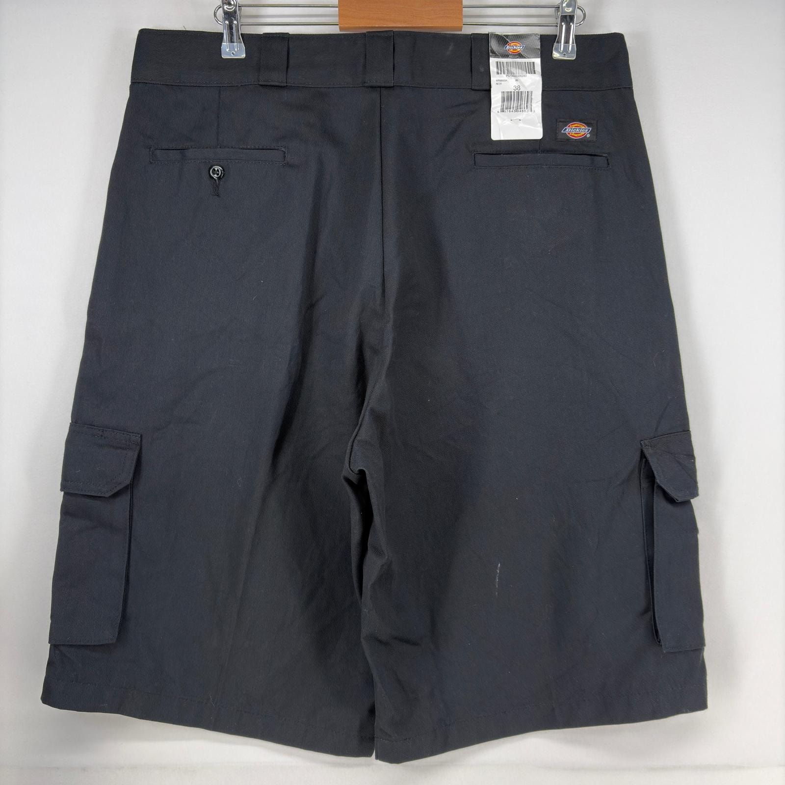 古着 デッドストック ディッキーズ Dickies ショートパンツ ワーク カーゴ ルーズフィット ワンポイント w38 ブラック メンズ