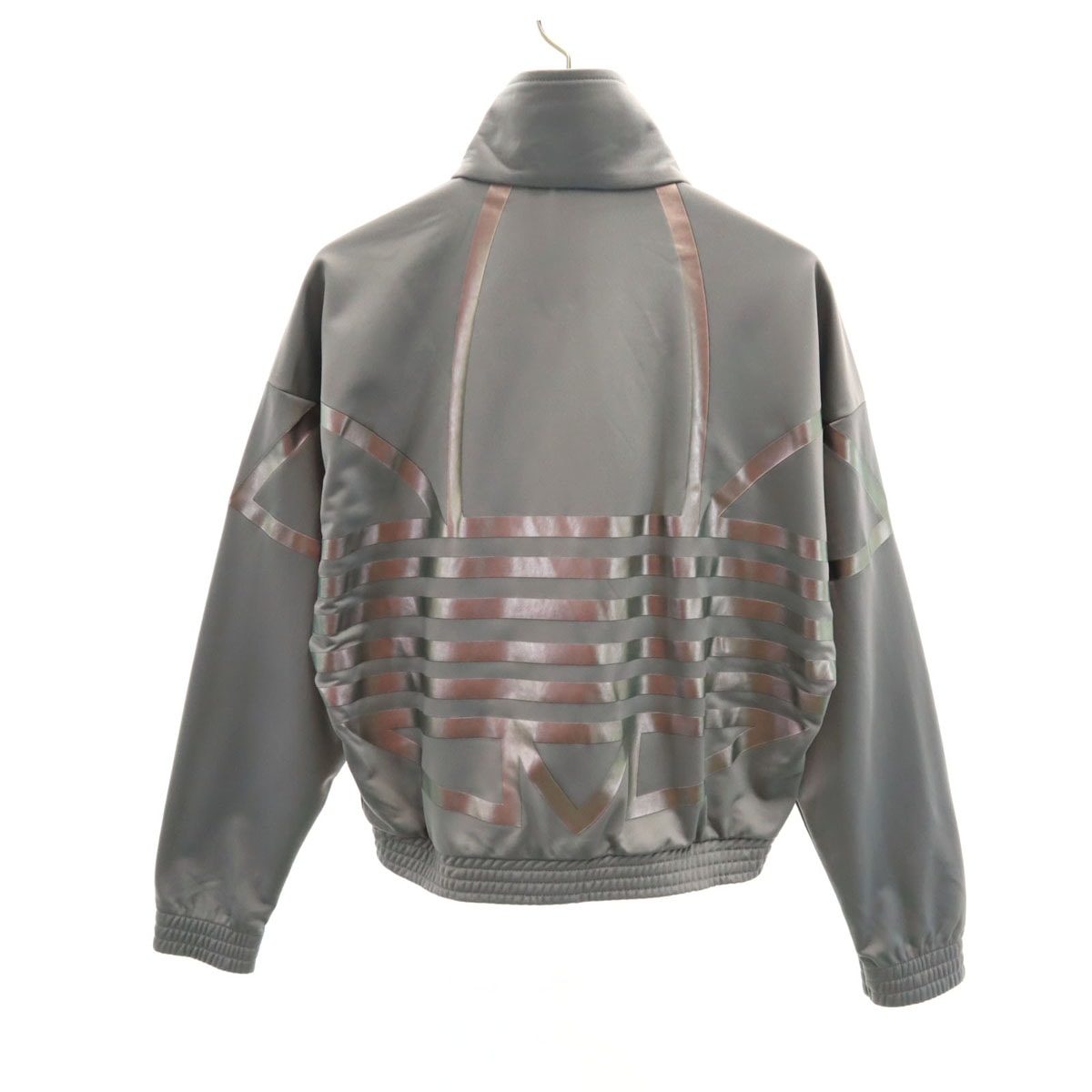 adidas Originals アディダスオリジナルス トレフォイルロゴ クロップド丈 トラックジャケット M グレー ジャージ