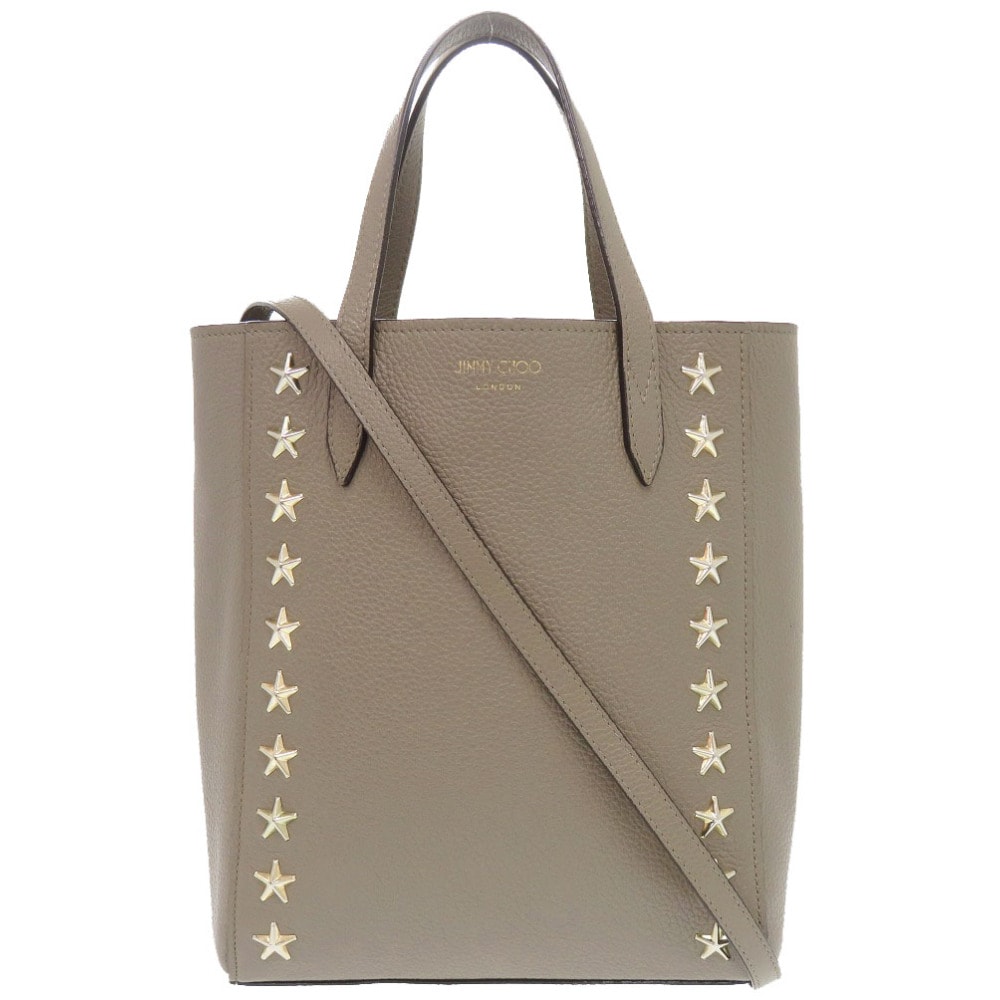 ジミーチュウ    2WAY スタースタッズ レザー  グレージュ