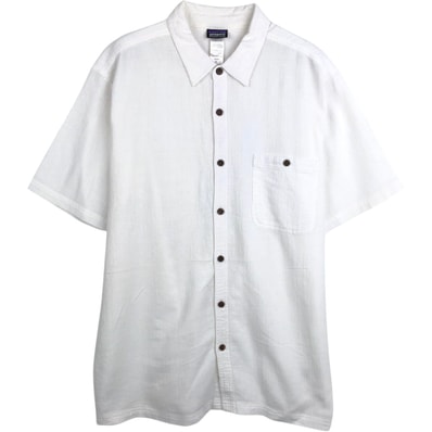 古着 パタゴニア Patagonia ORGANIC COTTON オーガニックコットン A/Cシャツ 52921SP14 楊柳クレープ 半袖 コットンシャツ ボックスシャツ メンズXL相当/eaa668123