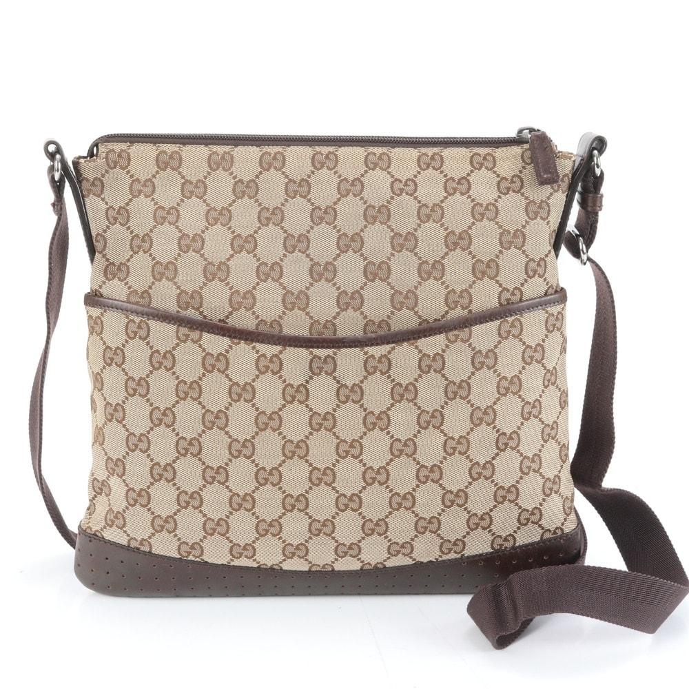 ■極美品 グッチ GGキャンバス 145857 ショルダーバッグ