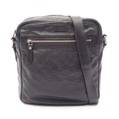グッチ GUCCI グッチシマ ショルダーバッグ バッグ レザー レディース ブラウン系 201448 【中古】