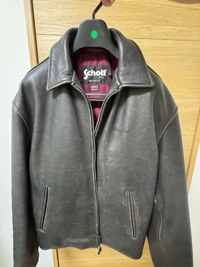 Supreme x Schott Leather Racer Jacket "Black"