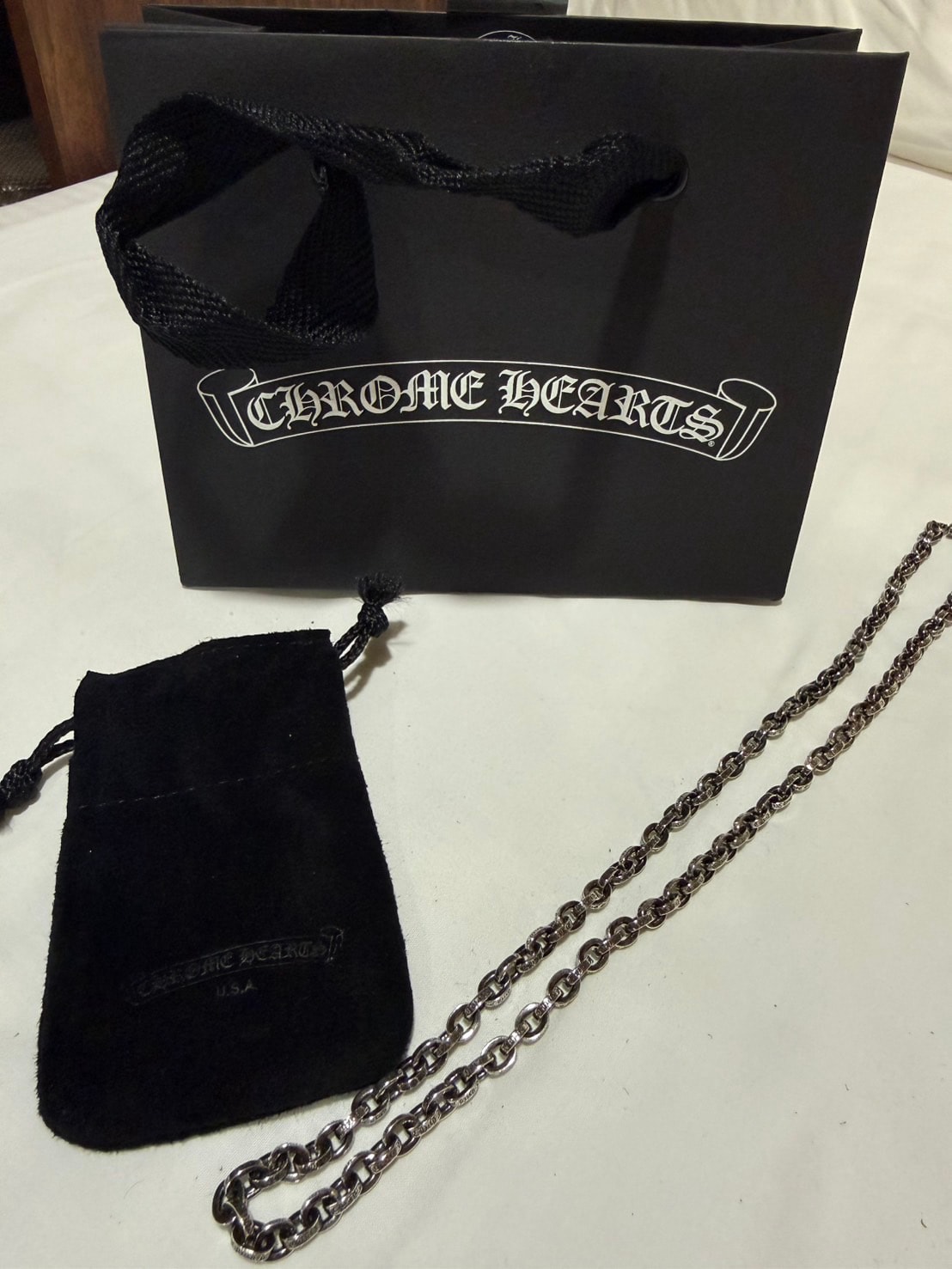 Chrome Hearts Paper Chain Necklace "Silver"