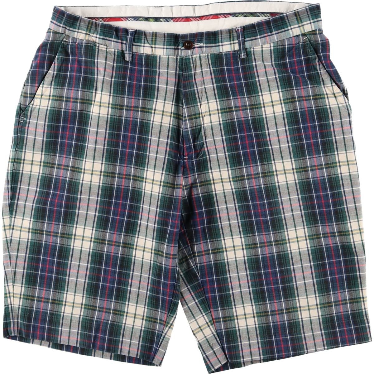 古着 ラルフローレン Ralph Lauren POLO by Ralph Lauren マドラスチェック コットンショーツ ハーフパンツ メンズw37相当/eaa558085