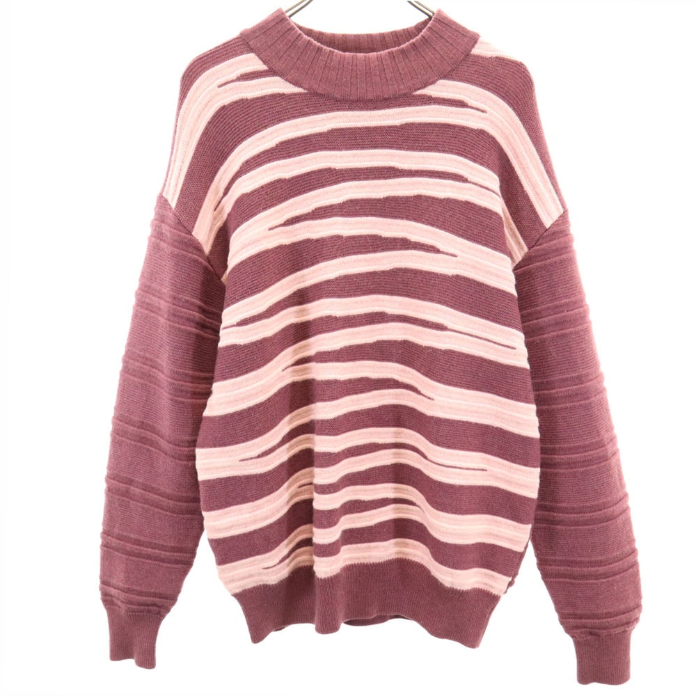 Christian Dior MONSIEUR クリスチャンディオール ムッシュ 90s ウール オールド 長袖 モックネック セーター L ボルドー系 ニット