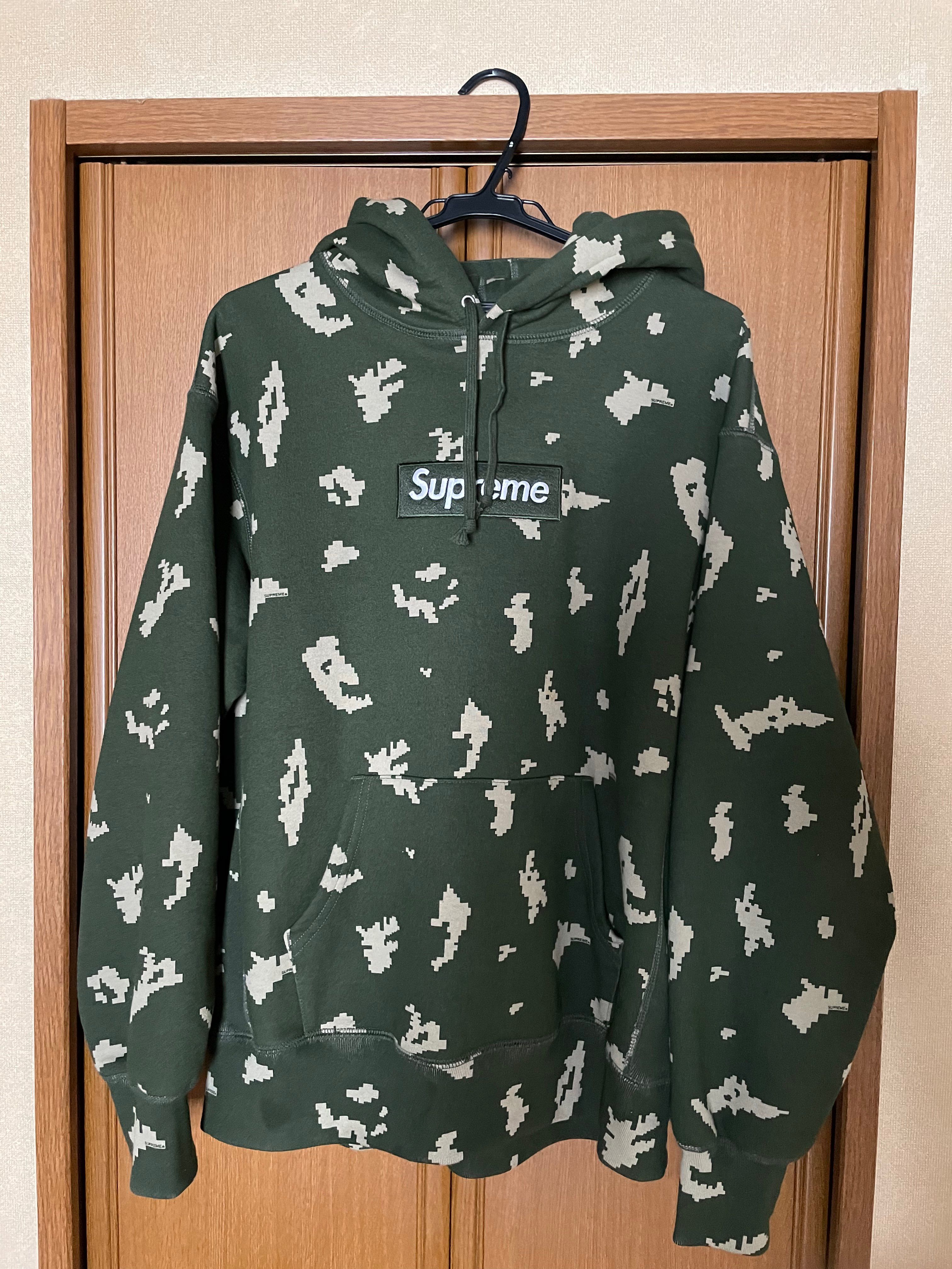 Supreme Box Logo Hooded Sweatshirt "Olive Russian Camo" (21FW)