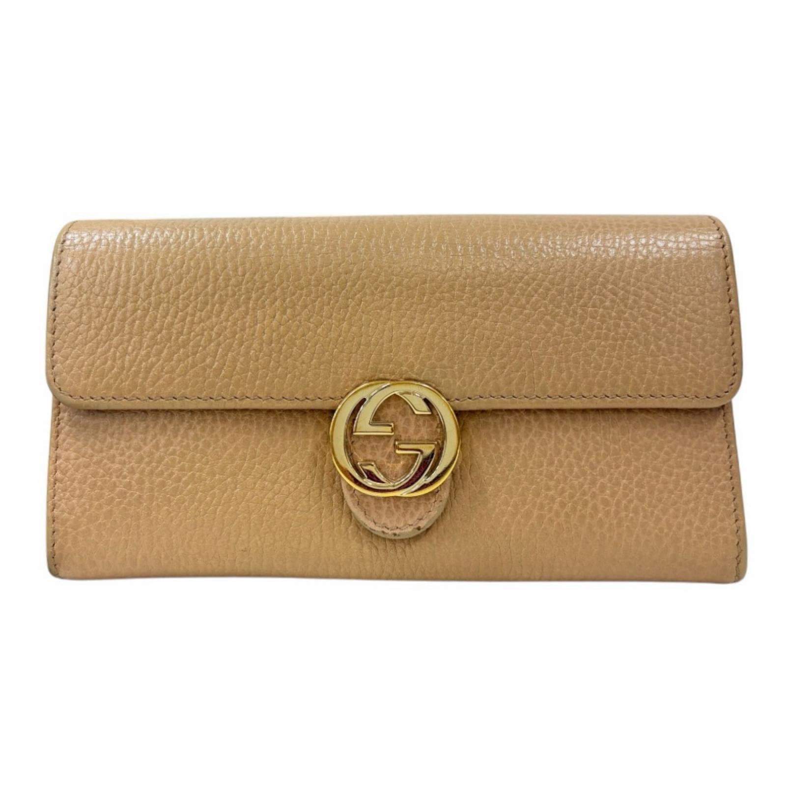 グッチ インターロッキングG 長財布 レザー 615524 レディース GUCCI  中古