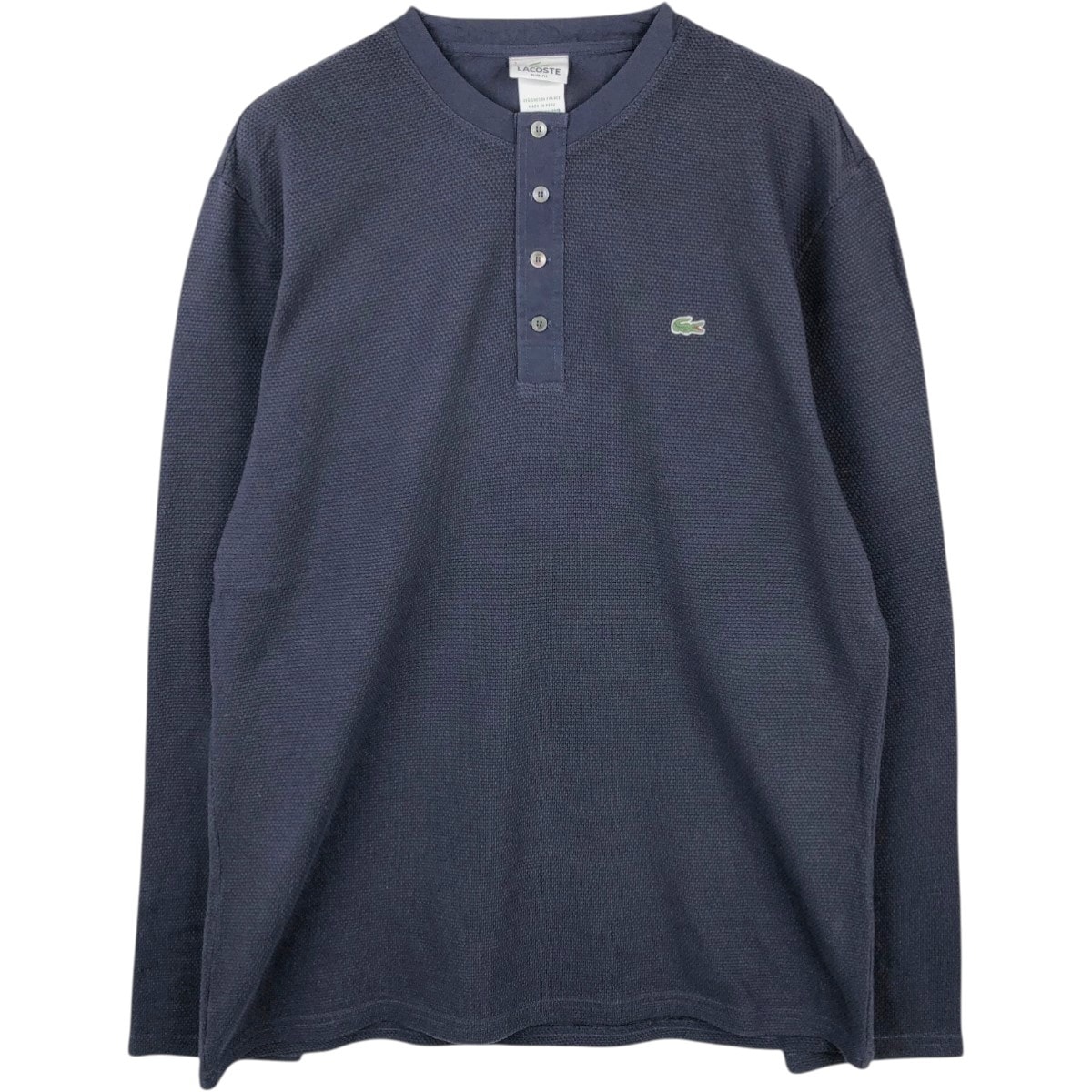 古着 ラコステ LACOSTE SLIM FIT フランス企画 ヘンリーネック サーマルロングTシャツ 7 メンズXXL相当/eaa662415