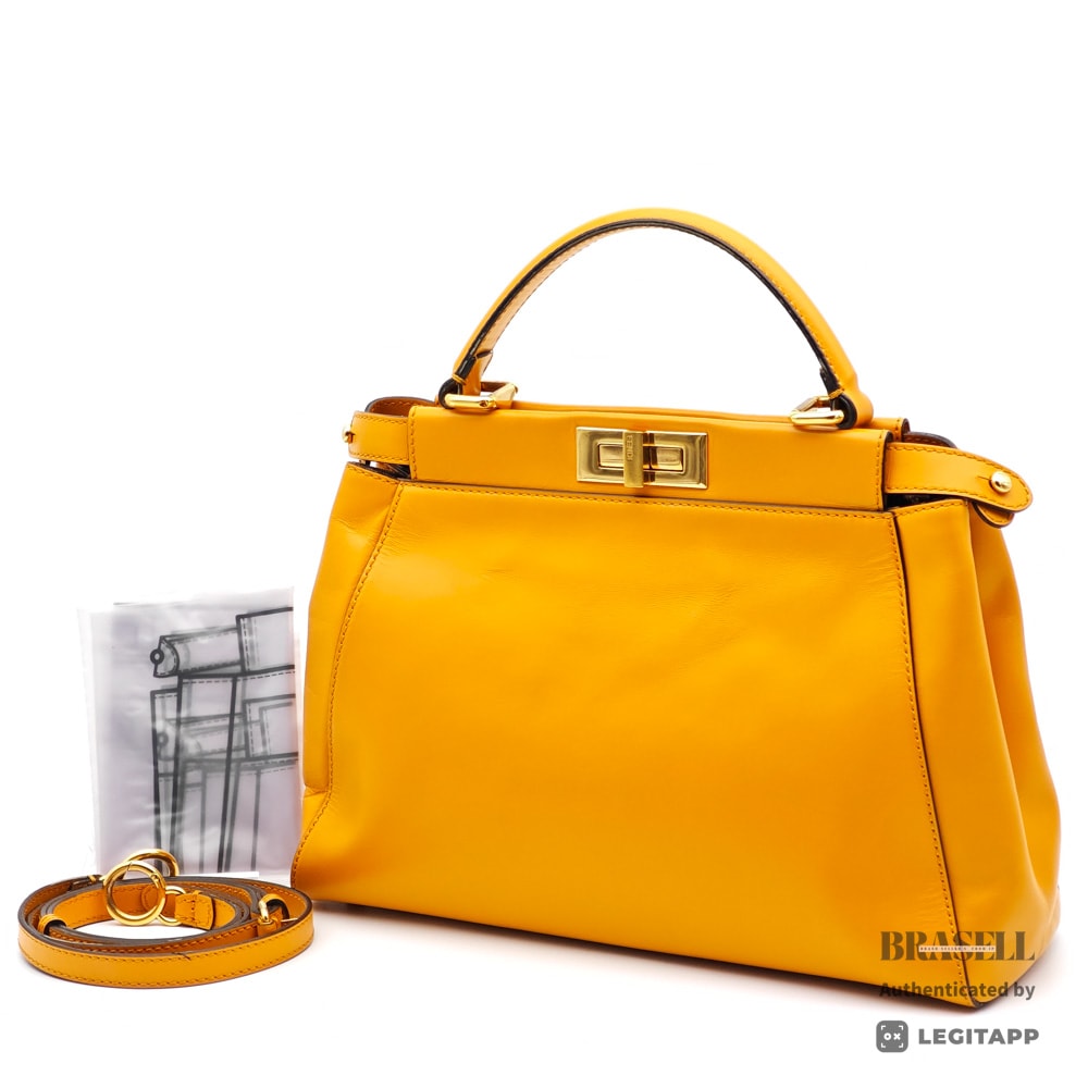 FENDI フェンディ フェンディ ピーカブー フェンディ ピーカブー 8BN226-Q4J-148-2372 ハンドバッグ Leather Yellow レディース