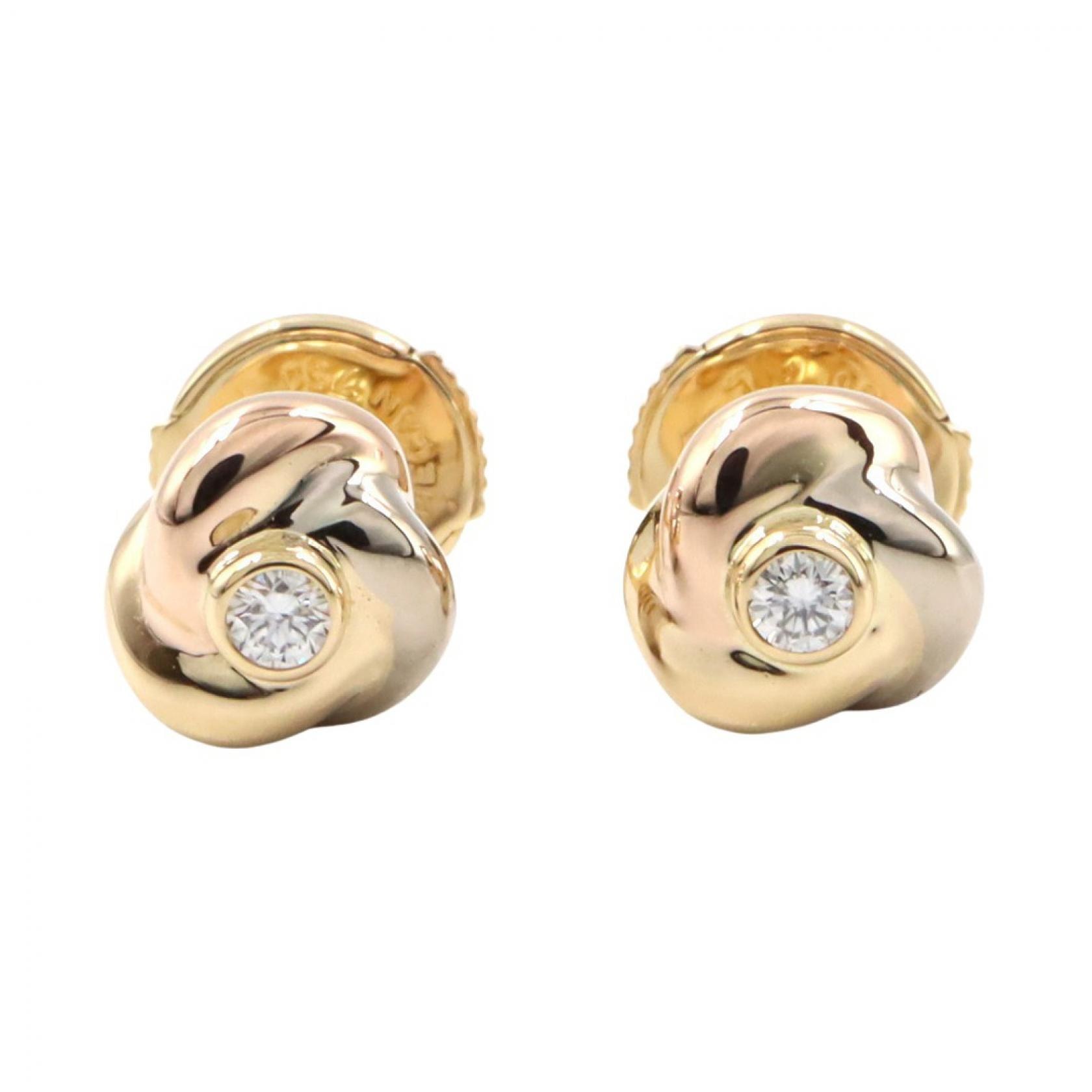 カルティエ CARTIER ベビートリニティ ダイヤ ピアス ピアス ジュエリー K18(イエローゴールド) K18WG(ホワイトゴールド) K18PG(ピンクゴールド) / ダイヤモンド レディース ゴールド系 / シルバー系 【中古】