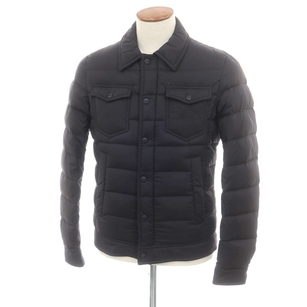 【中古】ヘルノ Herno ナイロン ダウンジャケット ネイビー【サイズ46】【メンズ】