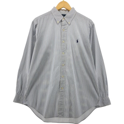 古着 ラルフローレン Ralph Lauren CLASSIC FIT クラシックフィット 長袖 ボタンダウンストライプシャツ メンズL相当/eaa551954