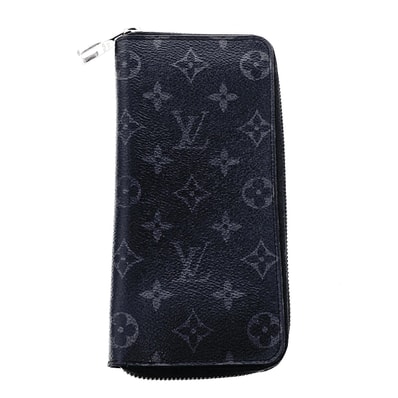 LOUIS VUITTON ルイ・ヴィトン ジッピーウォレット ヴェルティカル 長財布 M62295 モノグラムエクリプス ブラック メンズ【中古】