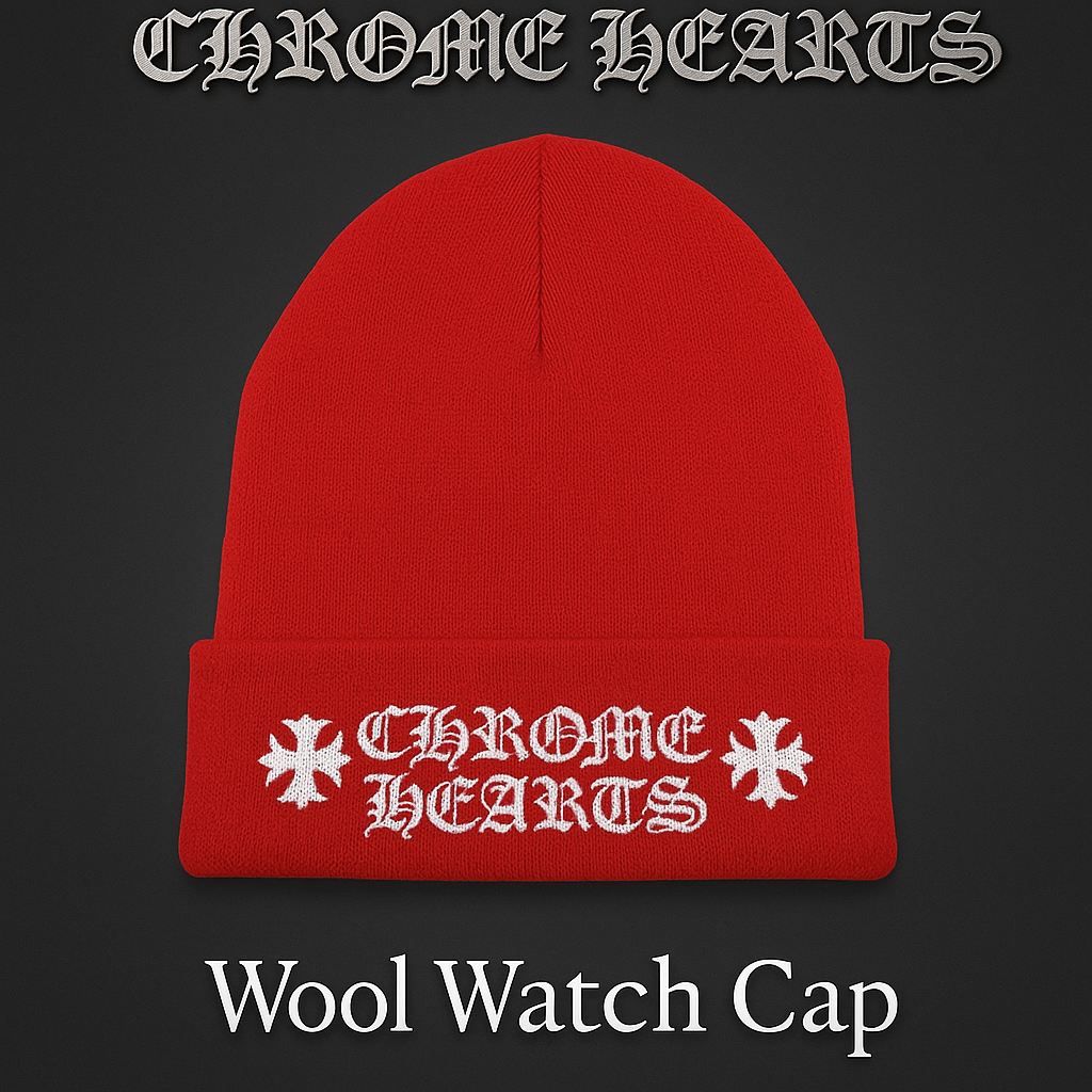 Chrome Hearts Wool Watch Cap Logo Embroidery Beanie "Red"