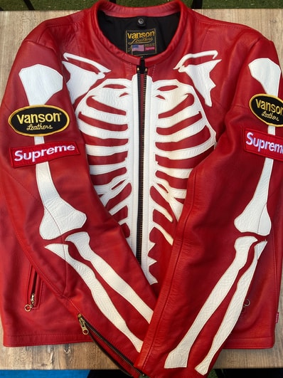Supreme / Vanson® Leather Bones Jacket "Red"