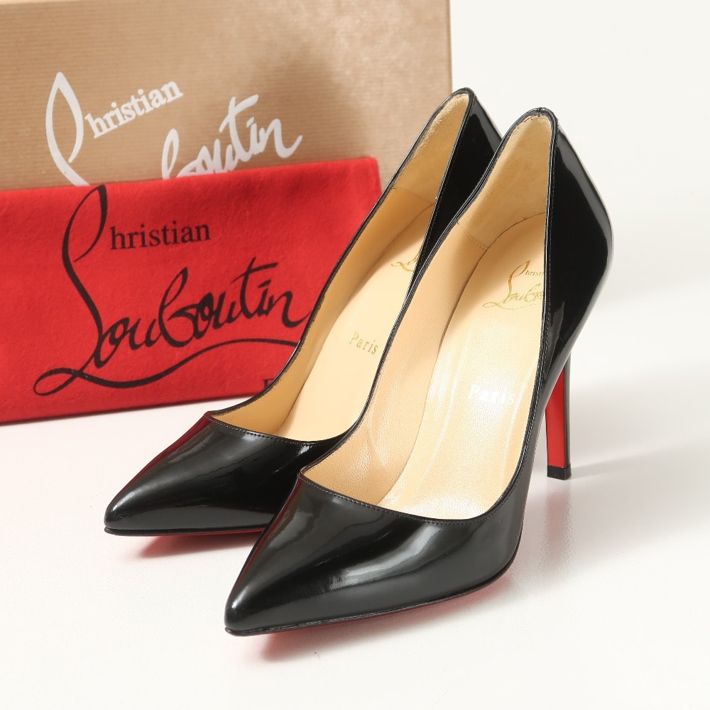 Christian Louboutin クリスチャンルブタン PIGALLE 100 PATENT ピガール パンプス サイズ36 ポインテッドトゥ パテントレザー 靴 イタリア製 ブランド古着【中古】20260825/RB0119