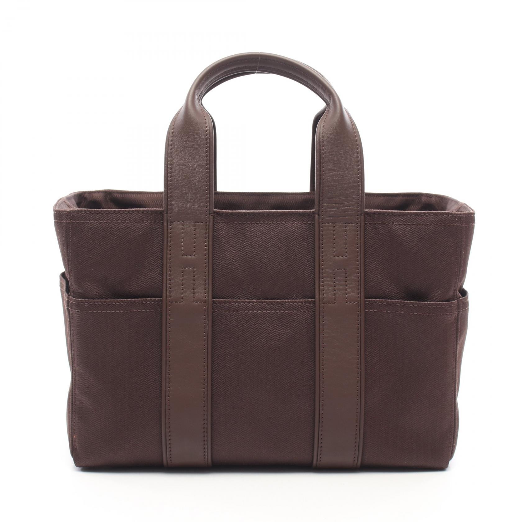 エルメス HERMES アカプルコPM ハンドバッグ バッグ キャンバス トワルシェブロン トワルシェブロン レディース ブラウン系 【中古】