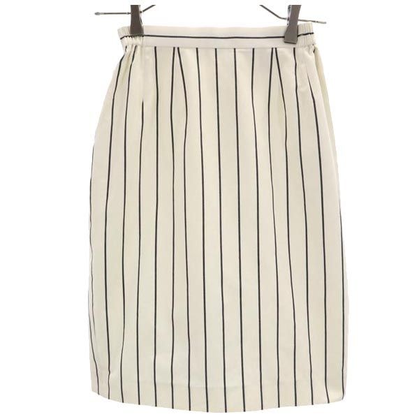 MAX MARA マックスマーラ ストライプ柄 ミニ丈 タイトスカート 9AR 白×黒