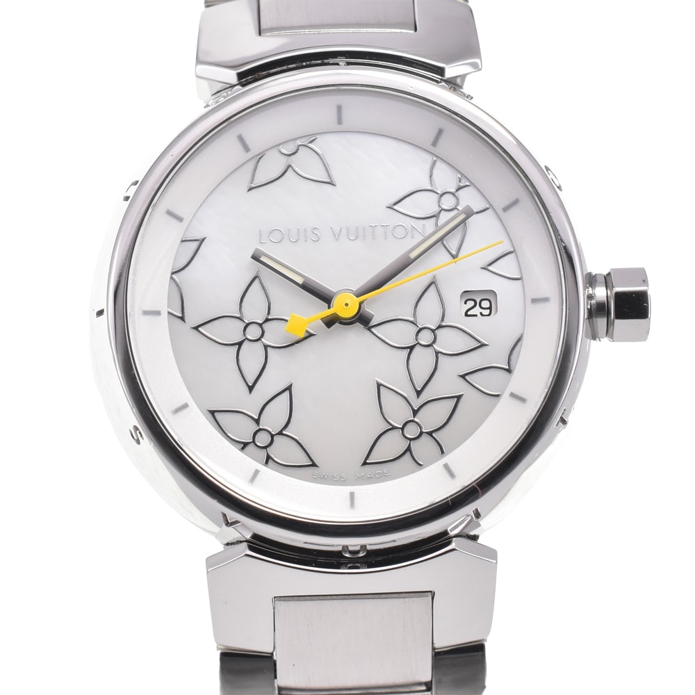 ルイ・ヴィトン LOUIS VUITTON Q121C タンブール クォーツ レディース 美品 内箱付き J#145010