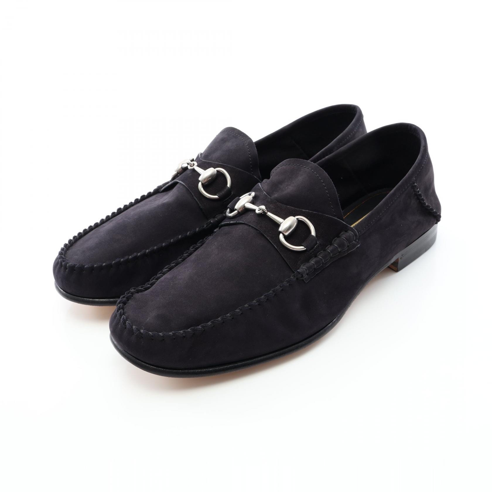 グッチ GUCCI ホースピット1953 ローファー 靴 スウェード メンズ ブラック系 831269 【中古】