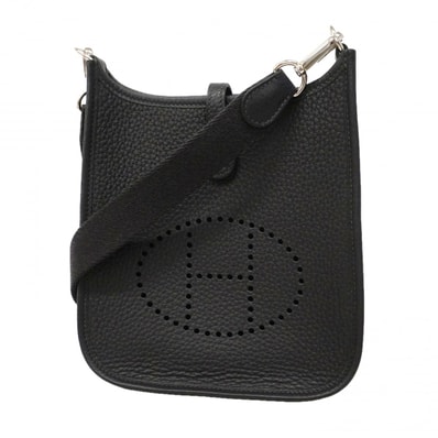 【6ga0796】エルメス ショルダーバッグ エヴリンTPM トリヨンクレマンス ブラック シルバー金具 W刻印【中古】レディース
