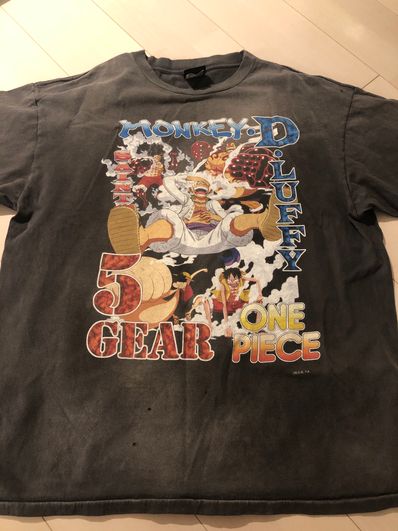 SAINT Mxxxxxx x ONE PIECE OP_SS T-Shirt/Luffy "Black"