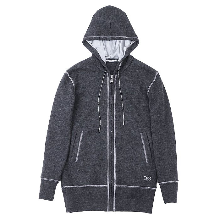 美品 ドルチェアンドガッバーナ モヘアブレンド フーディー パーカー スウェット レディース チャコールグレー 38 DOLCE&GABBANA