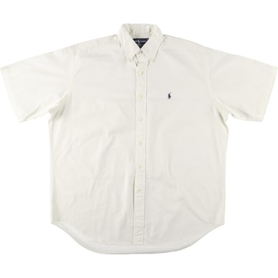 古着 ラルフローレン Ralph Lauren BLAIRE 半袖 ボタンダウンシャツ メンズL相当/eaa575100