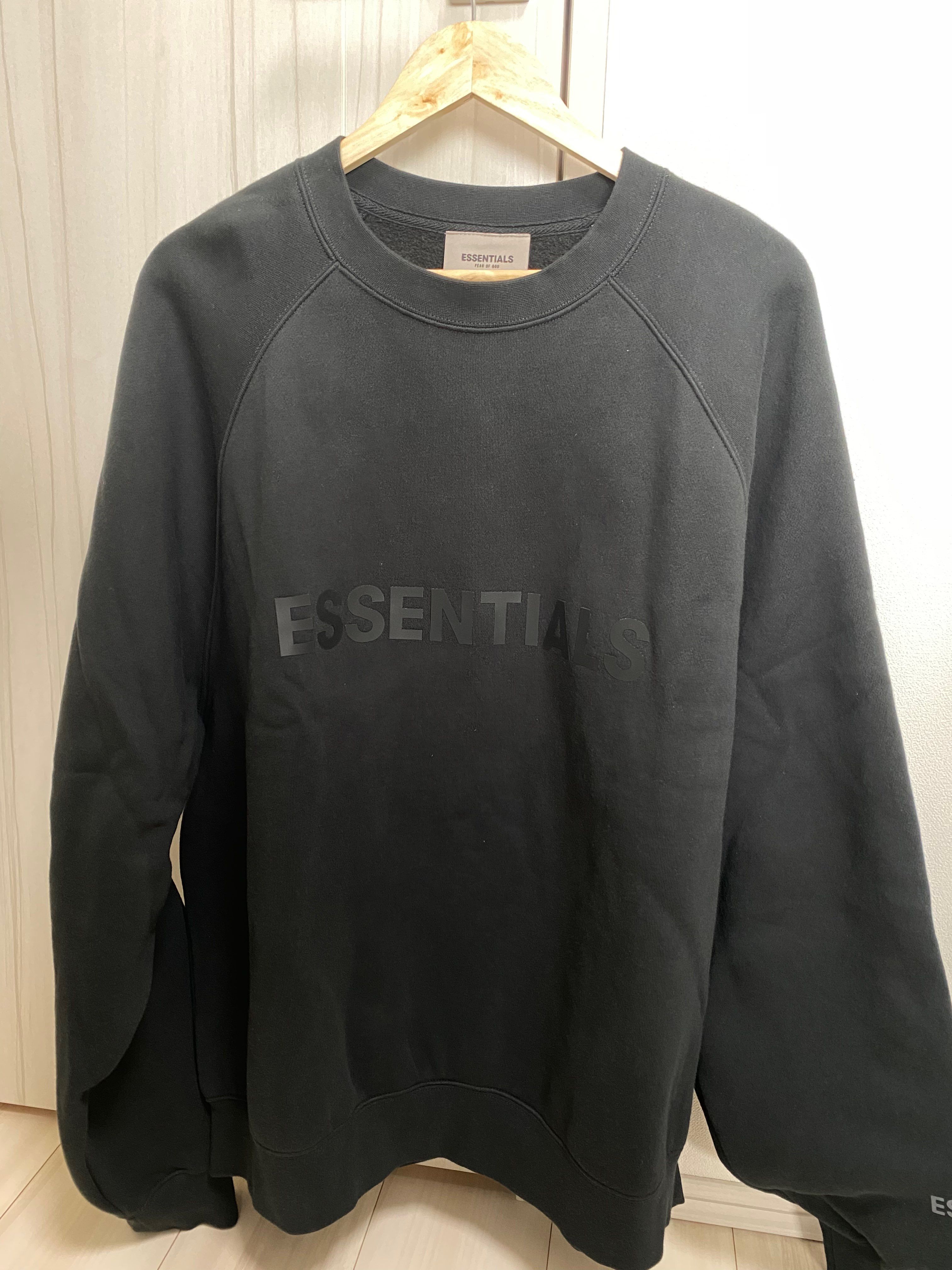 FEAR OF GOD ESSENTIALS 3D Silicon Applique Crewneck "Black"