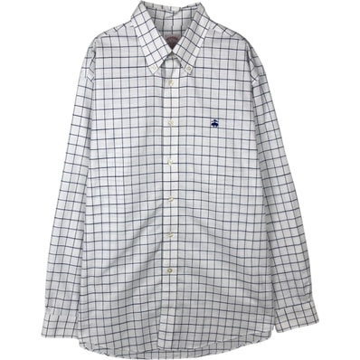 古着 ブルックスブラザーズ Brooks Brothers Est.1818 MADISON 長袖 ボタンダウンチェックシャツ メンズL相当/eaa646553