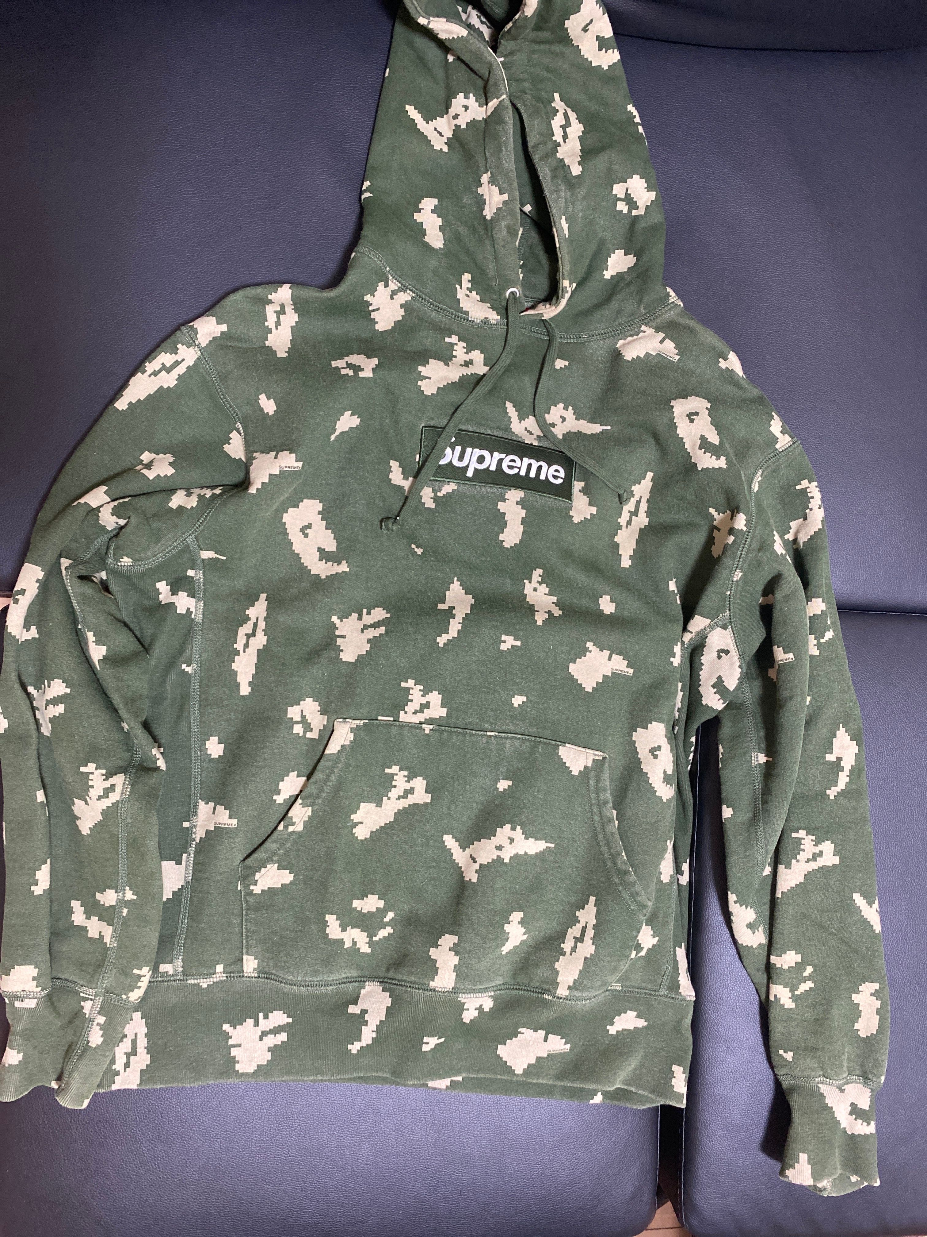Supreme Box Logo Hooded Sweatshirt "Olive Russian Camo" (21FW)