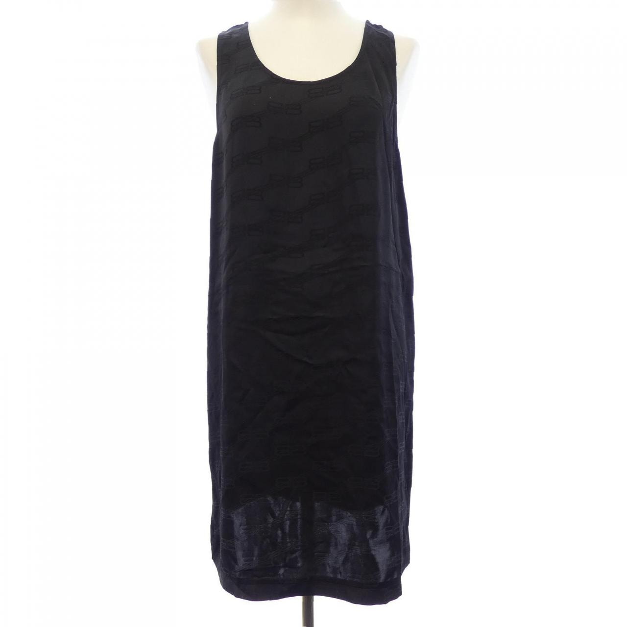 BALENCIAGA Women's BB Monogram Tank Top Dress "Black"