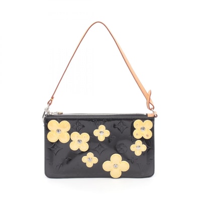ルイ・ヴィトン LOUIS VUITTON フラワーレキシントン ハンドバッグ バッグ レザー ヴェルニ ベージュ レディース ブラック系 / ベージュ系 M92245 【中古】