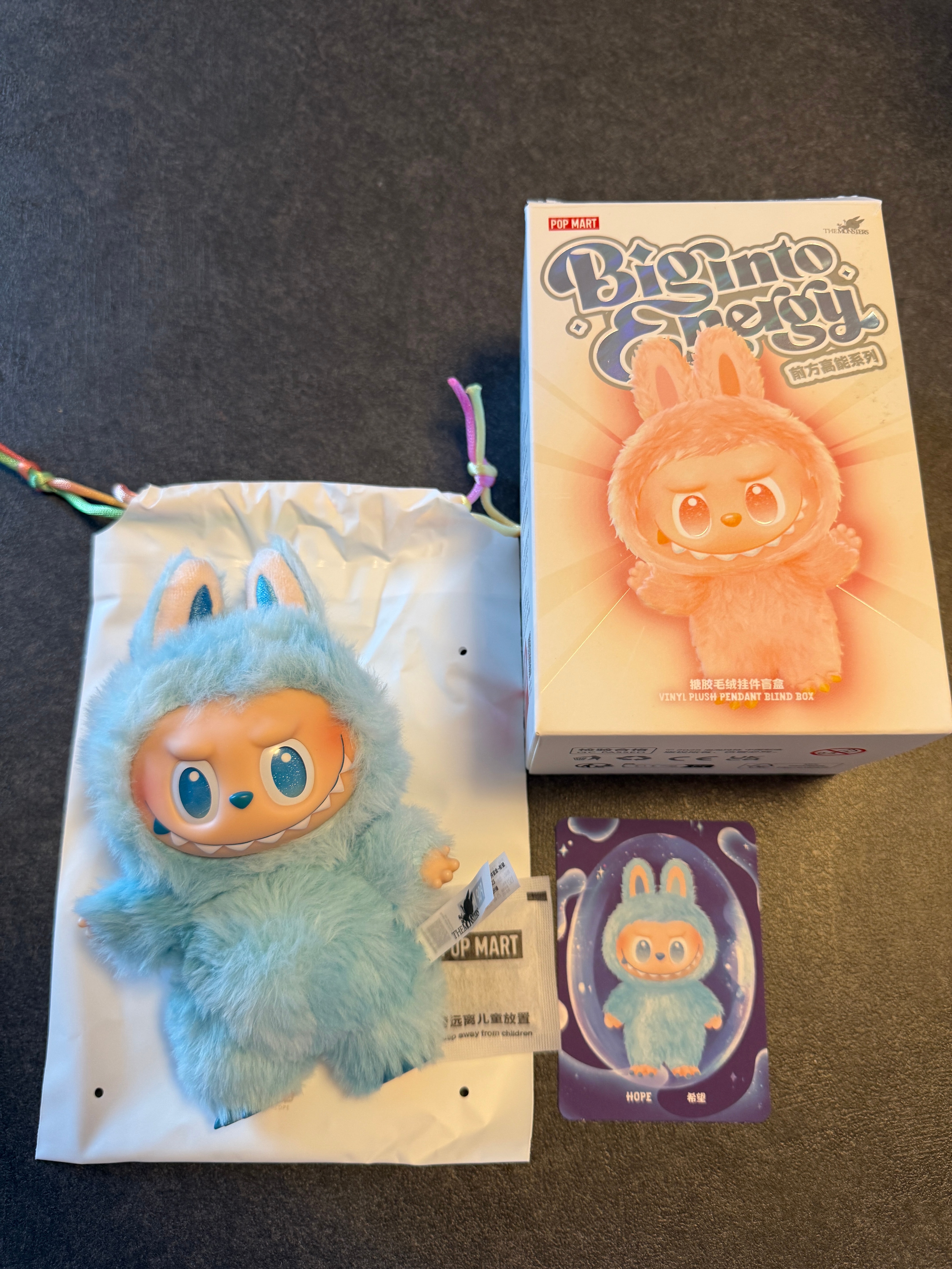 POP MART THE MONSTERS (LABUBU) Big into Energy Series Plush Pendant HOPE