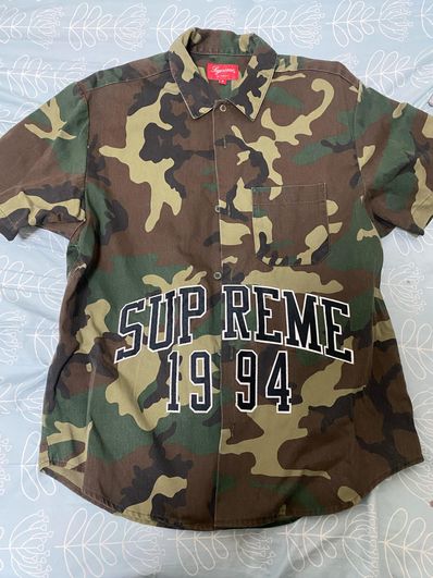 Supreme Arc Logo S/S Work Shirt "Camo"
