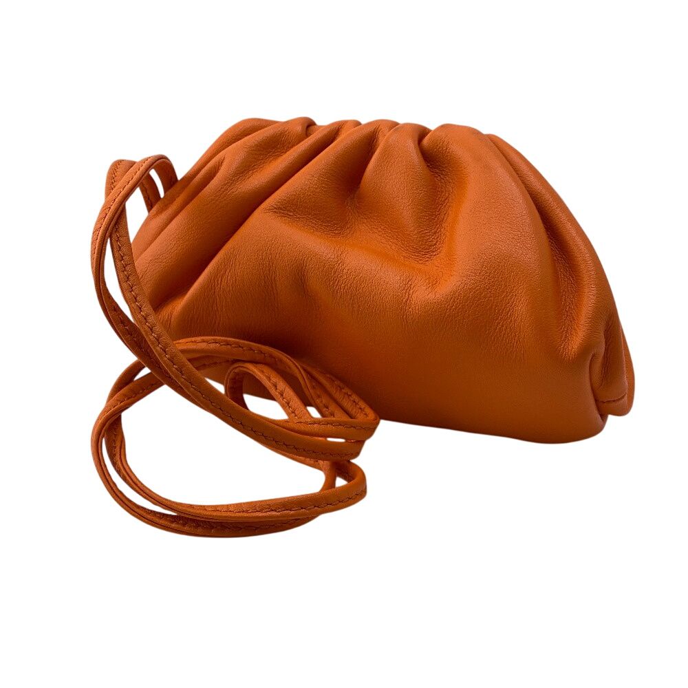 ボッテガヴェネタ BOTTEGAVENETA コインケース ザ ポーチ レザー がま口 オレンジ