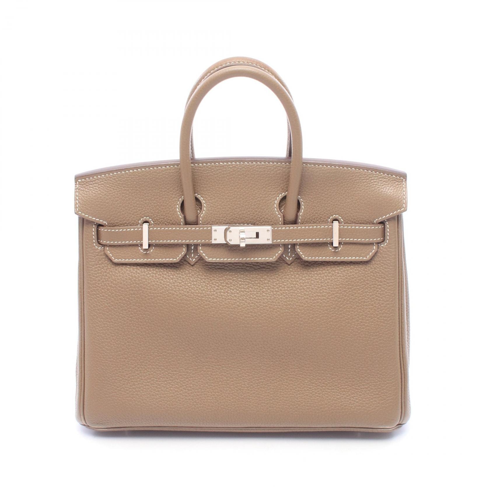 エルメス HERMES バーキン25 ハンドバッグ バッグ レザー トゴ トゴ エトゥープ C刻印(2018年製造) レディース グレー系 【中古】