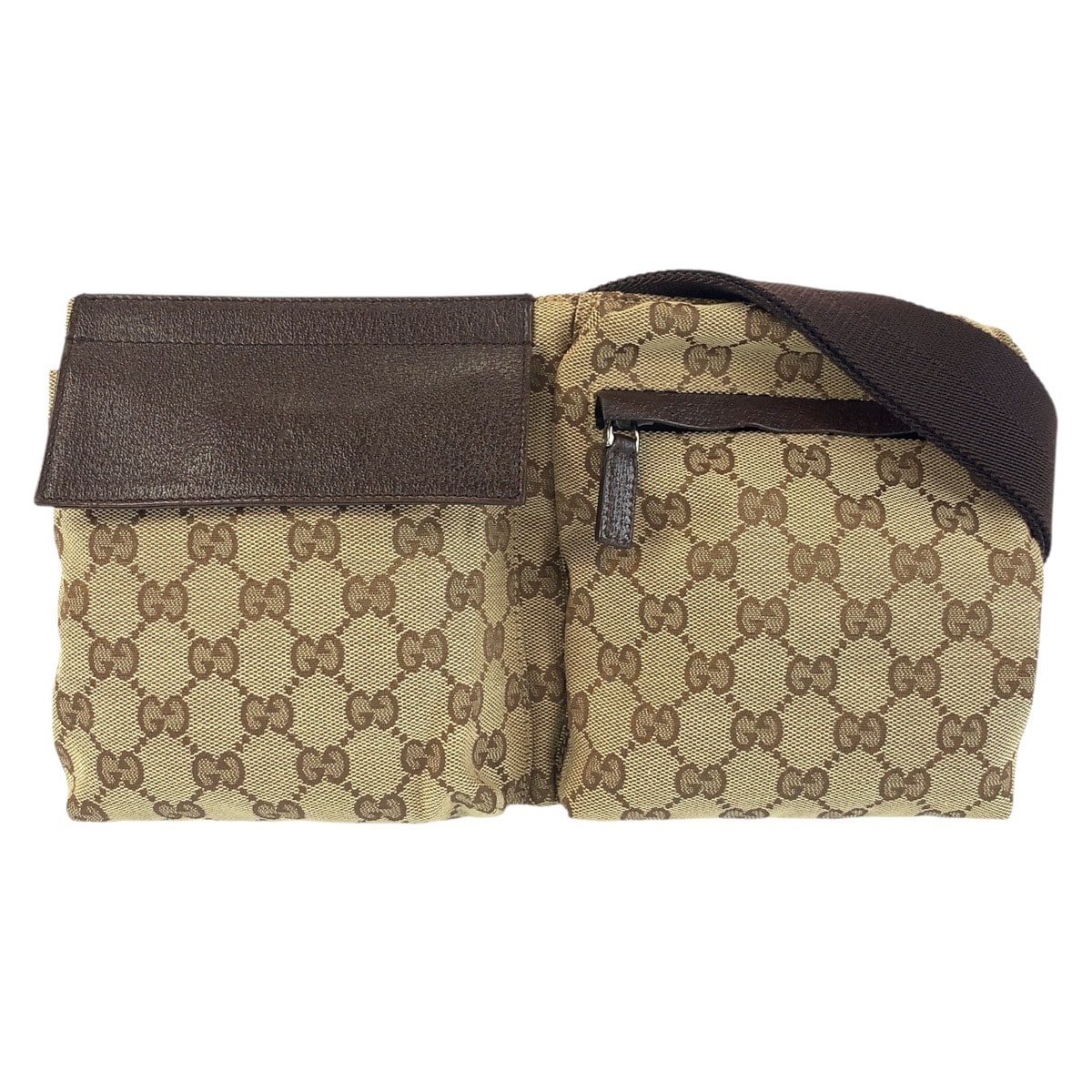 B (目立った傷や汚れなし)】GUCCI グッチ ブラウン ベージュ GG