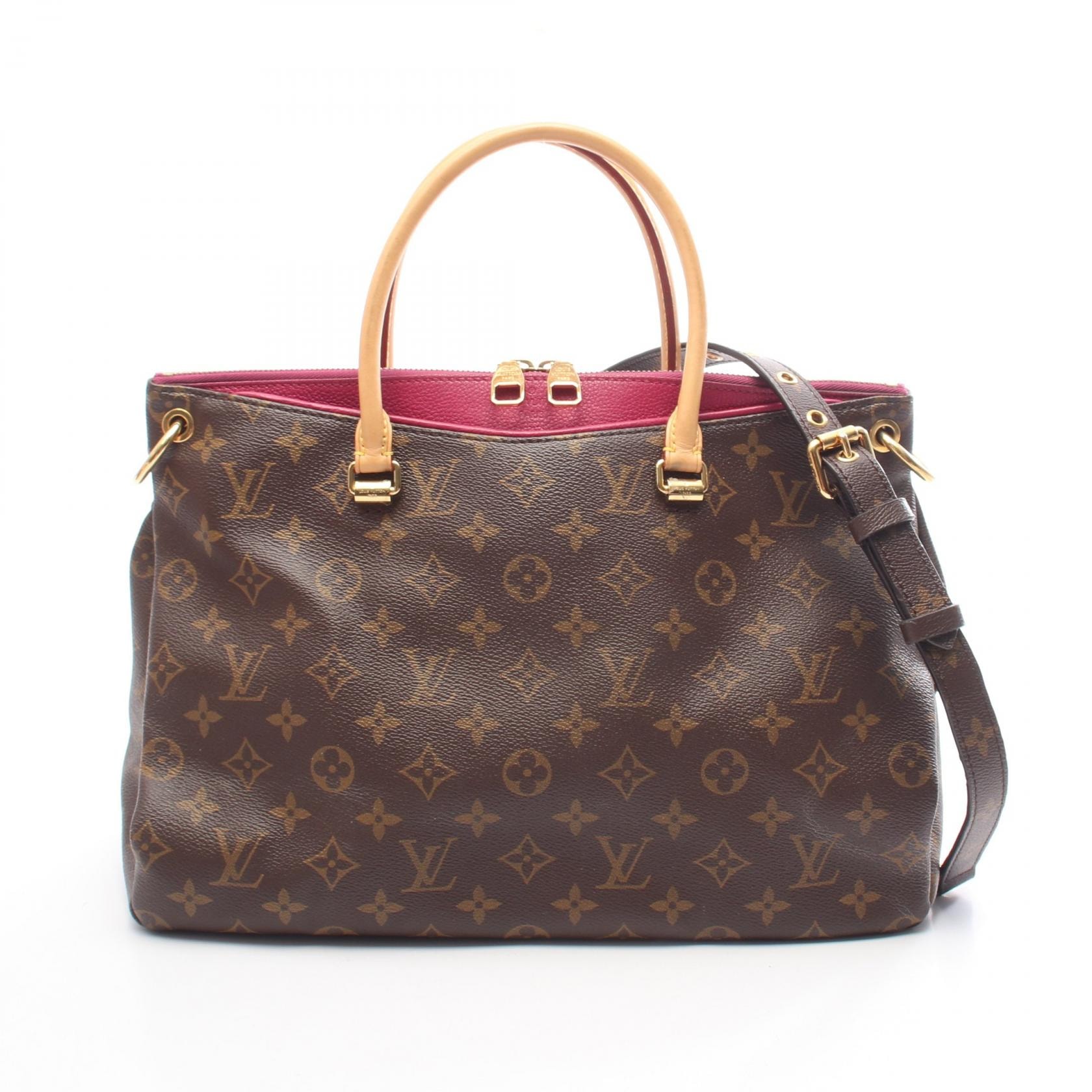 ルイ・ヴィトン LOUIS VUITTON パラス 2WAY ハンドバッグ バッグ PVCコーティングキャンバス レザー モノグラム レディース ブラウン系 【中古】