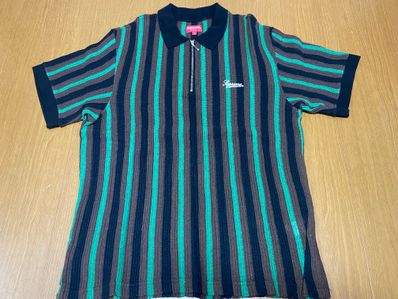 Supreme Open Knit Stripe Zip Polo Supreme Open Knit Stripe Zip Polo