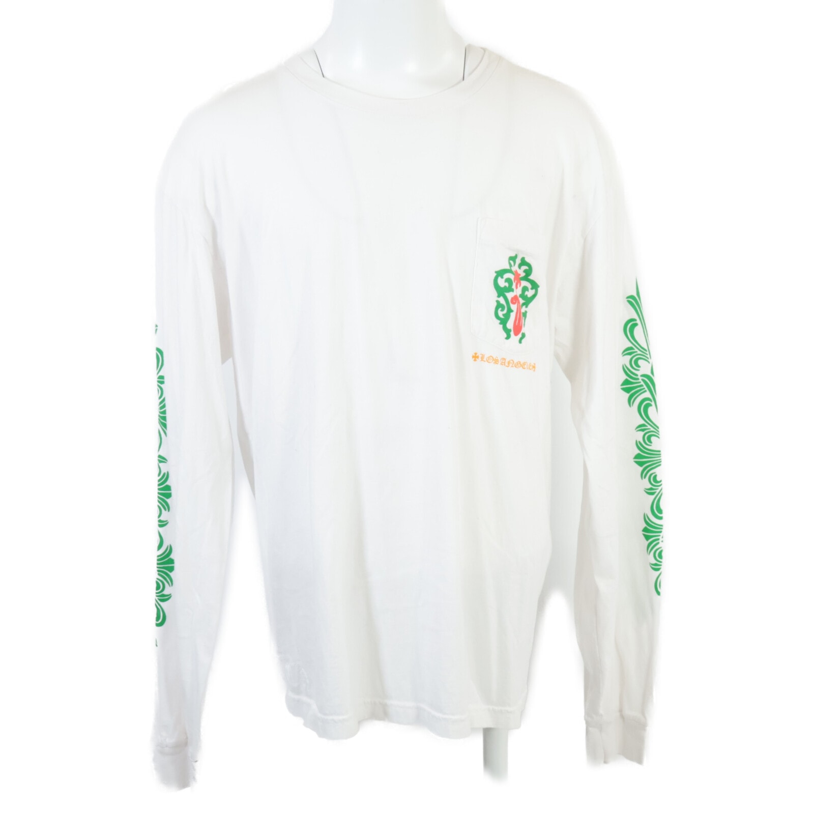 Chrome Hearts Los Angeles Exclusive Dagger Print L/S Cut Sewn "White/Green"