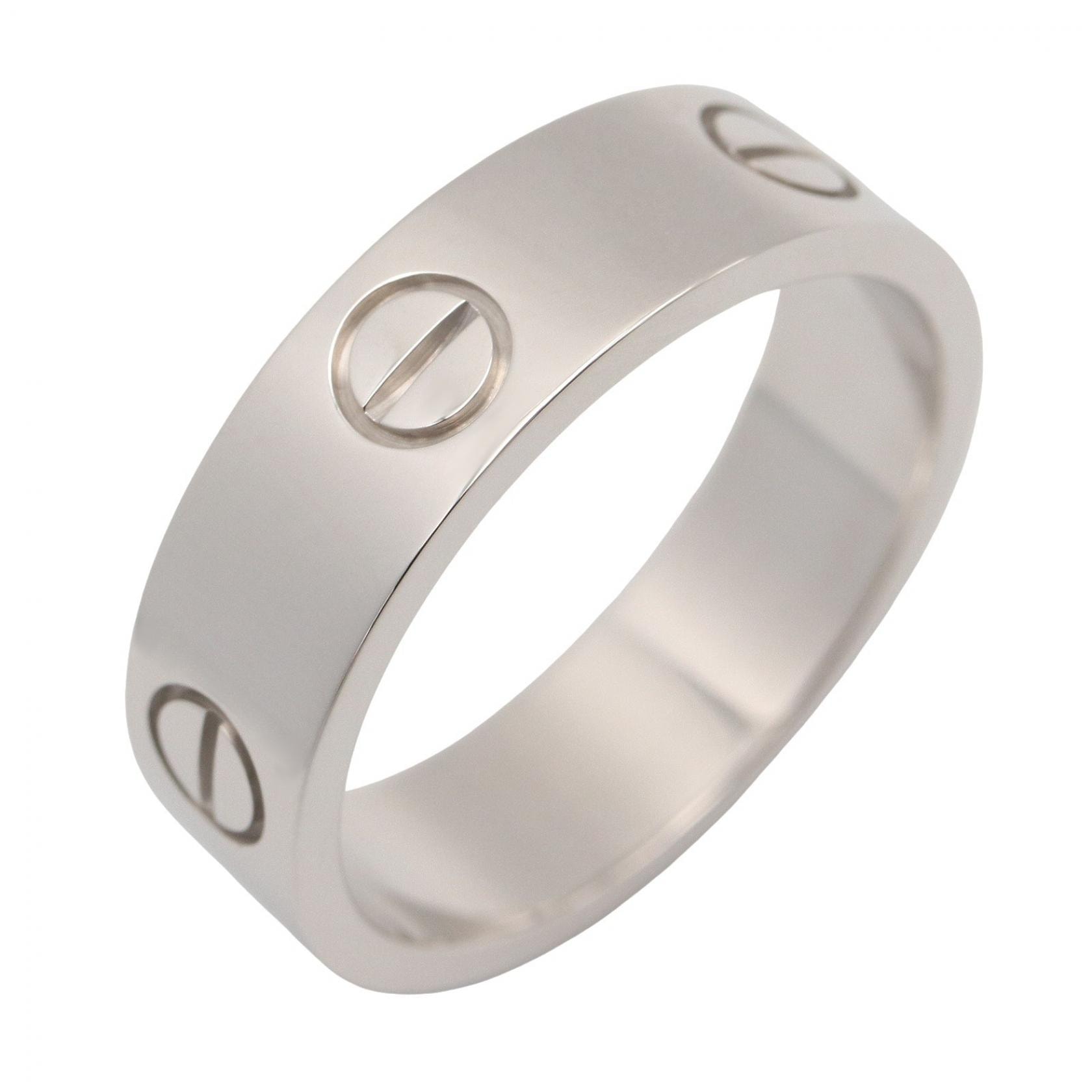 カルティエ CARTIER ラブリング リング・指輪 ジュエリー K18WG(ホワイトゴールド) メンズ レディース シルバー系 B4084800 【中古】