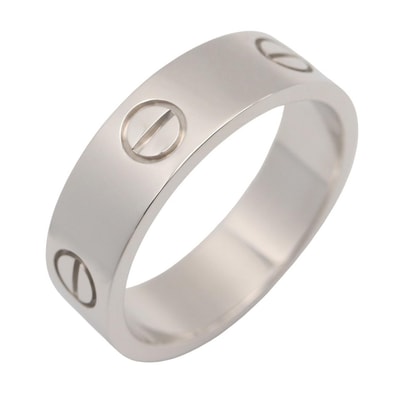 カルティエ CARTIER ラブリング リング・指輪 ジュエリー K18WG(ホワイトゴールド) メンズ レディース シルバー系 B4084800 【中古】